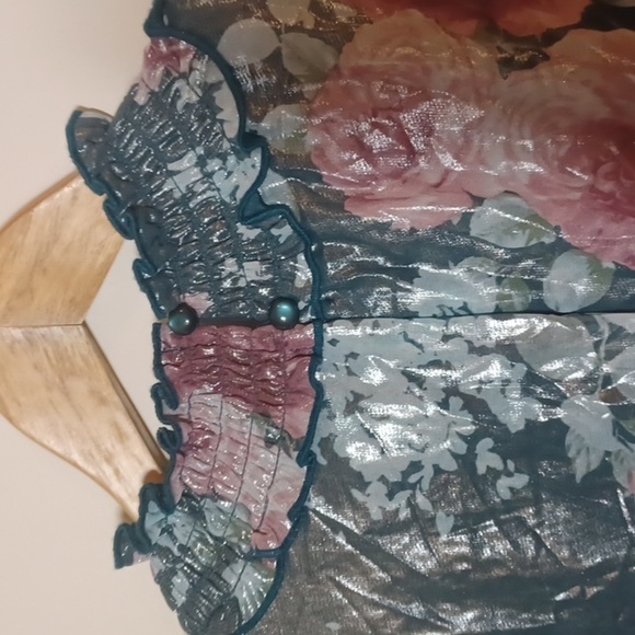 Crystal Doll Green Metallic Dress - Picture 7 of 8